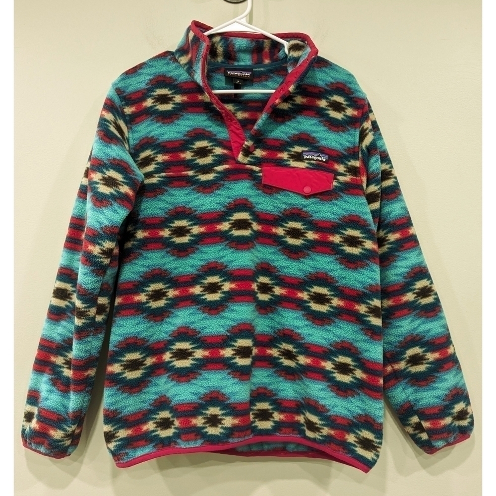 Patagonia RARE Wild Desert Synchilla Snap-t  Re-tool Size Medium